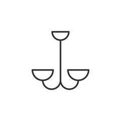 Chandelier icon. Lamp symbol modern, simple, vector, icon for website design, mobile app, ui. Vector Illustration