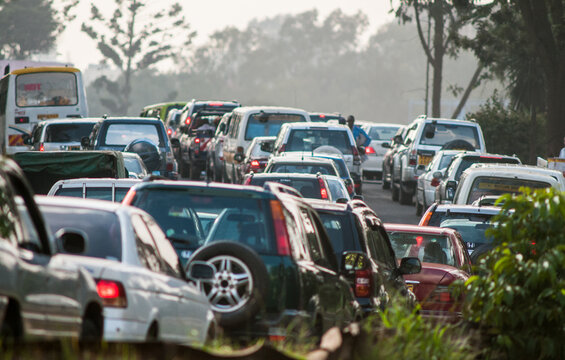 Traffic collapse in African city