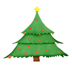 christmas tree isolated on white