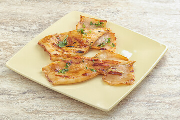Grilled squid with unagi sauce