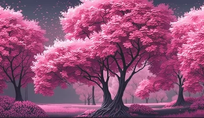 Photo sur Plexiglas Roze blooming tree in the park