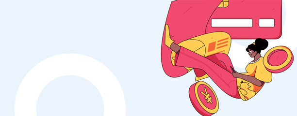 Internet finance and wealth management investment flat vector concept operation hand drawn illustration
