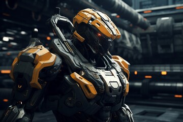 Robot torso. Futuristic Battlefront