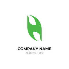 Leaves letter logo design template