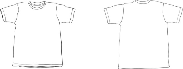 Vector blank tee shirts