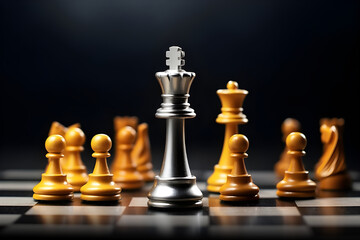 chess board game for ideas and competition and strategy, business success concept generated by AI.