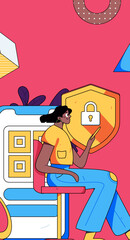 Internet finance and wealth management investment flat vector concept operation hand drawn illustration
