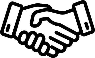 corporate partnership business outline icon