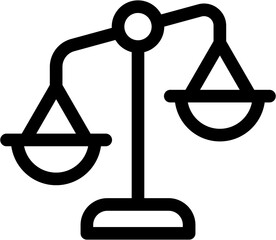 scales of justice measure outline icon