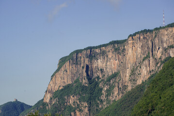 Mountain landscape . Switzerland.clear blue sky