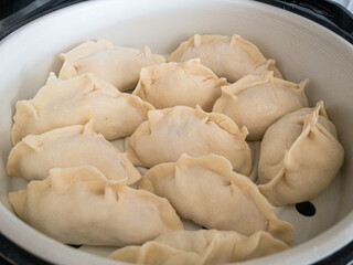 Traditional food cooked on steam in slow cooker. High quality photo