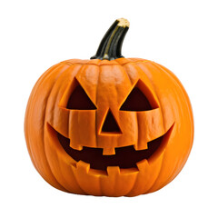 Haunted Pumpkin, Spooky Jack-o'-Lantern, Halloween pumpkins on transparent background.