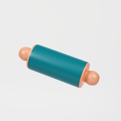 3D rendering rolling pin icon