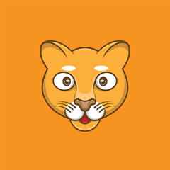 cute cute tiger icon logo mascot design