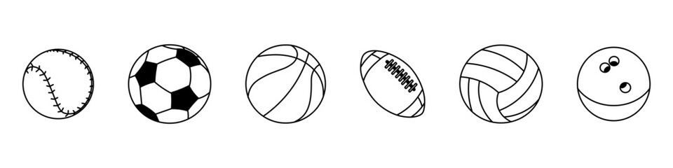 sport balls football volleyball basketball bowling baseball