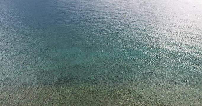 Sea surface at slow motion