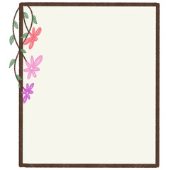 Obraz premium frame with flowers