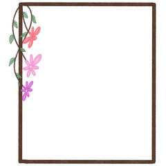 frame with flowers