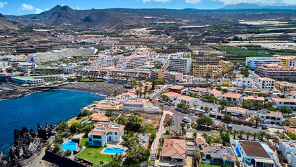 Atlantic Ocean and Los Gigantes view from Tenerife Island Spain