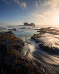 view of rock and beach