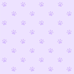 Seamless pattern with paw prints. Vector Illustration.