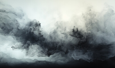 Abstract background, black spreading spot on a white background.