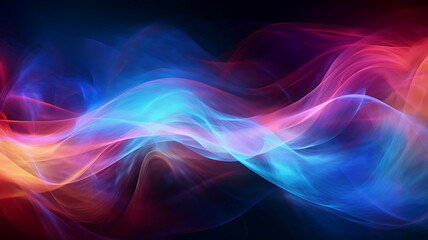 Fototapeta premium energy multicolored lines spectrum on a black background.