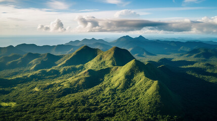 drone photo of Belize mountains during the afternoon