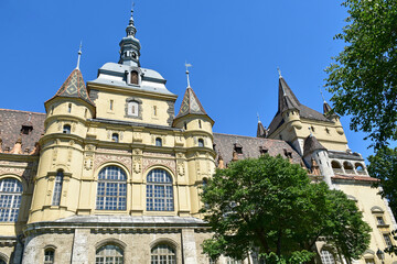 Fototapeta na wymiar Old castle building in Budapest ctiy, Hungary