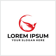 Phonix vector design, Unique abstract geometric logo design, suitable for Logo, brand, mascot, etc.