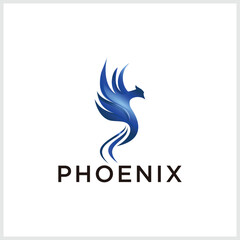 Obraz premium Phonix vector design, Unique abstract geometric logo design, suitable for Logo, brand, mascot, etc.