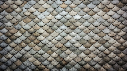  Fish Scale Stone wall background
