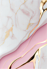 Abstract background smooth pink and white marble with Generative AI