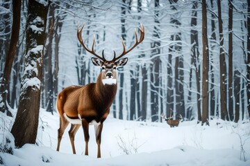 deer in the woods Generated Ai