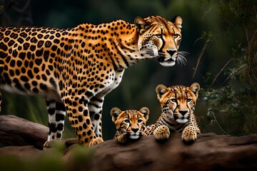 Fototapeta premium leopard in zoo Generated Ai