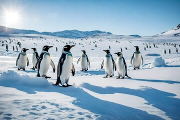 penguins in polar regions Generated Ai