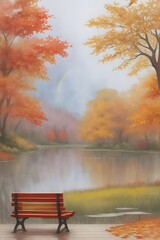 Obraz premium Serene park landscape