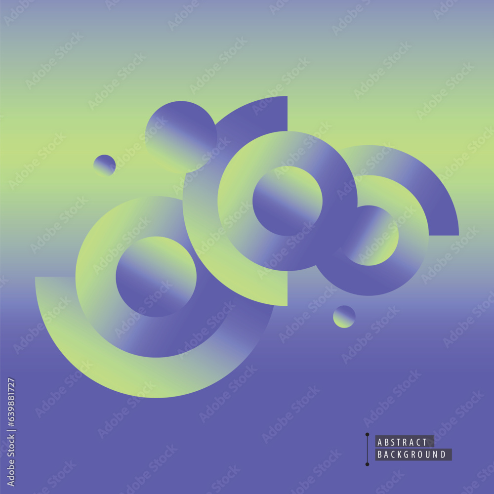 Aufkleber Circles gradient vector design. Minimal modern gradient. Abstract cover background. Dynamic connect shapes template