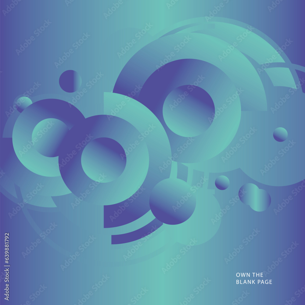 Aufkleber Dynamic abstract connect circles design. Gradient circles modern graphic element. Geometric technology symbol.