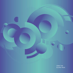 Dynamic abstract connect circles design. Gradient circles modern graphic element. Geometric technology symbol.