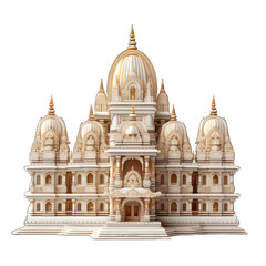 Hindu temple isolated on white created with Generative AI