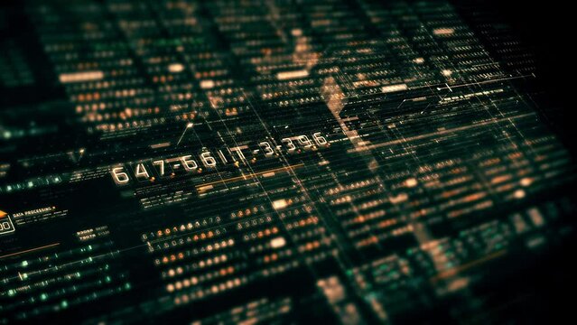 Advanced data matrix simulation with a dynamic and immersive display of interconnected data matrix information networks systems background
