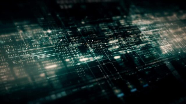 Advanced data matrix simulation with a dynamic and immersive display of interconnected data matrix information networks systems background