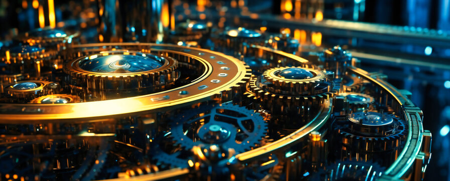 The mesmerizing dance of machinery comes alive through motion animation, providing a window into the intricate world of gears and synchronization.