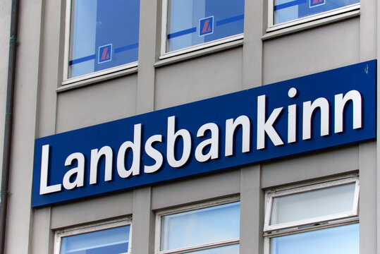 Reykjavik, Iceland, Europe - Landsbankinn - literally - the National bank, largest bank in Iceland, predecessor of Landsbanki (failed in Icelandic financial crisis)