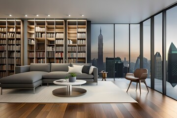 modern library room design