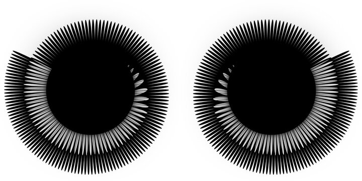 A conceptual circular design related to a eye isolated on white background