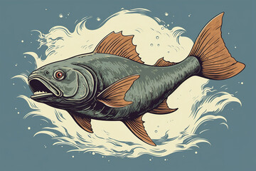Carp fish as logo