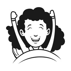 illustration of people waking up vector image