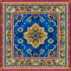 Hand-painted Persian style pattern. Generated by AI.